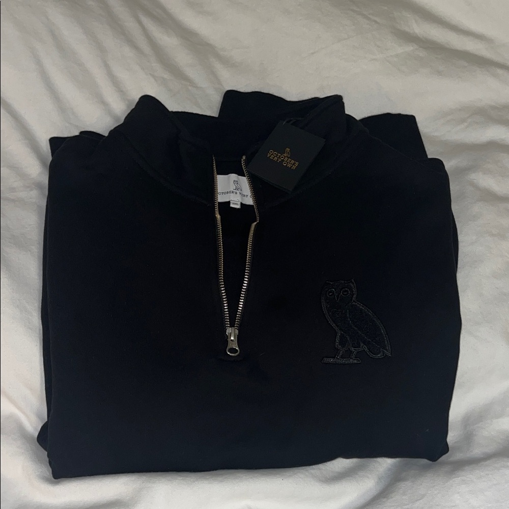 OVO Black Quarter Zip Men's Sweater